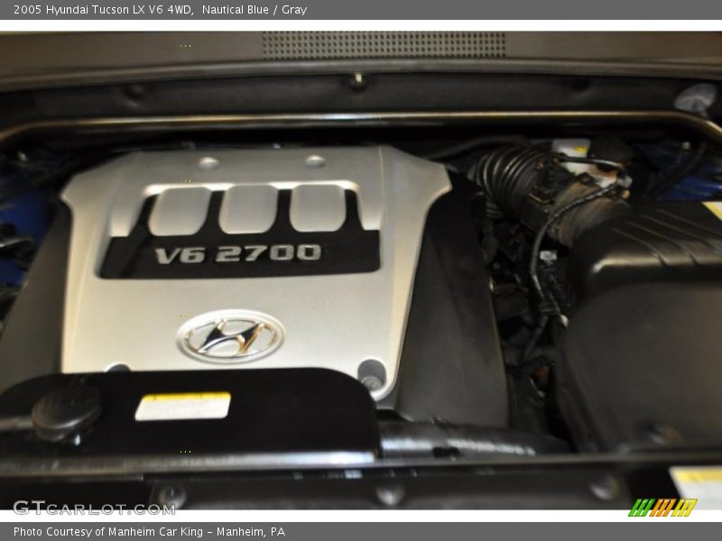 Nautical Blue / Gray 2005 Hyundai Tucson LX V6 4WD