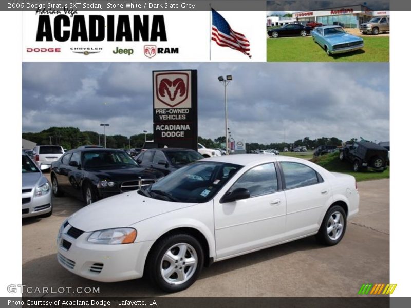 Stone White / Dark Slate Grey 2006 Dodge Stratus SXT Sedan