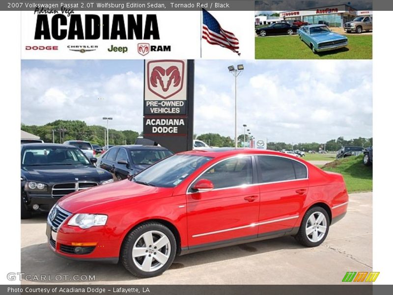 Tornado Red / Black 2007 Volkswagen Passat 2.0T Wolfsburg Edition Sedan