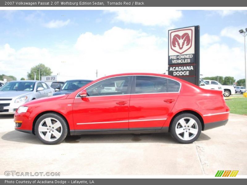 Tornado Red / Black 2007 Volkswagen Passat 2.0T Wolfsburg Edition Sedan
