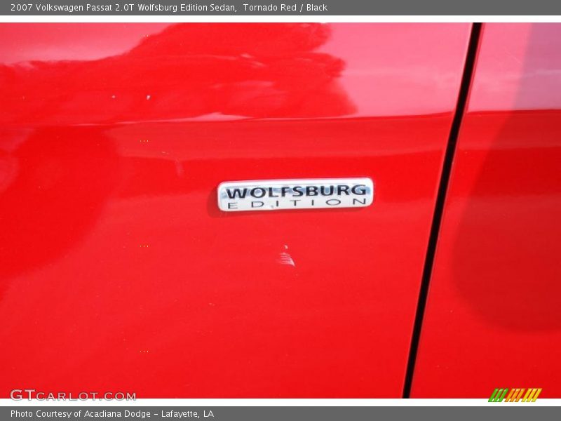 Tornado Red / Black 2007 Volkswagen Passat 2.0T Wolfsburg Edition Sedan
