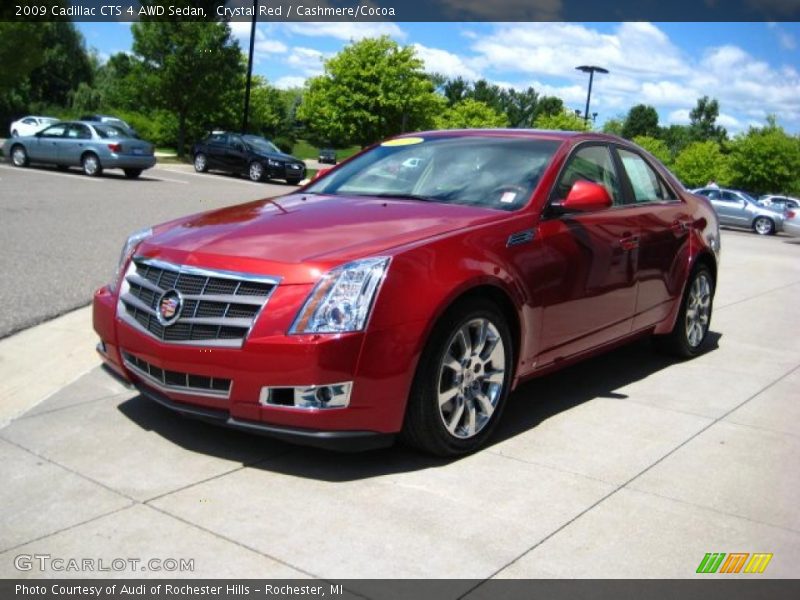 Crystal Red / Cashmere/Cocoa 2009 Cadillac CTS 4 AWD Sedan