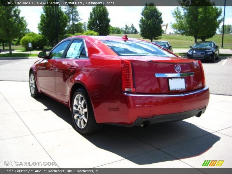 Crystal Red / Cashmere/Cocoa 2009 Cadillac CTS 4 AWD Sedan