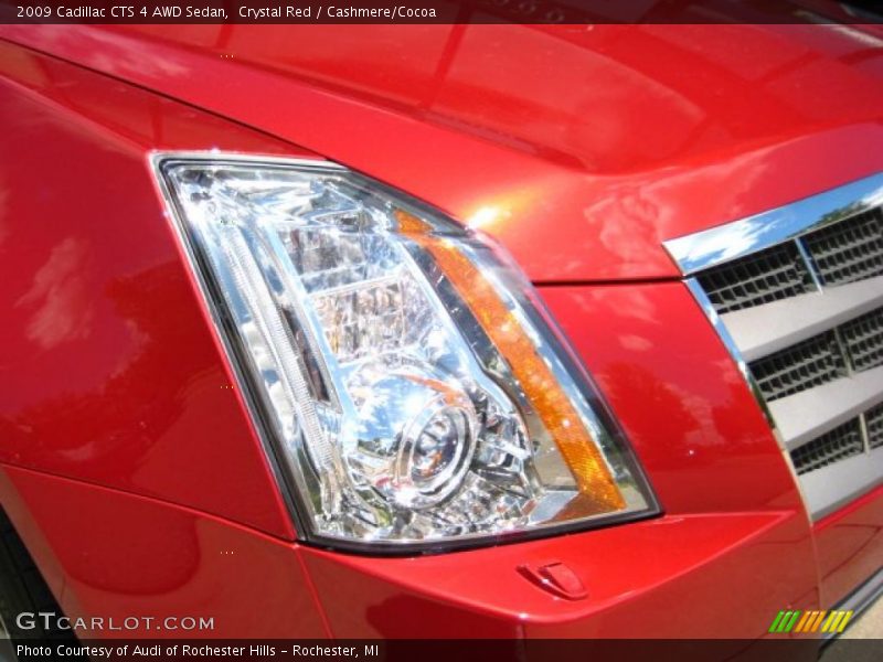 Crystal Red / Cashmere/Cocoa 2009 Cadillac CTS 4 AWD Sedan