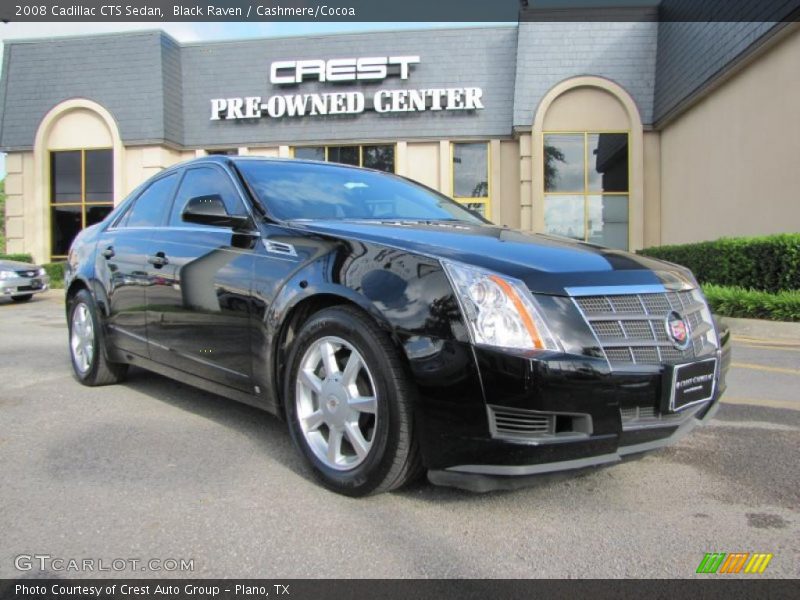 Black Raven / Cashmere/Cocoa 2008 Cadillac CTS Sedan