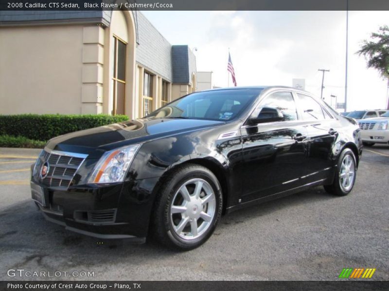 Black Raven / Cashmere/Cocoa 2008 Cadillac CTS Sedan