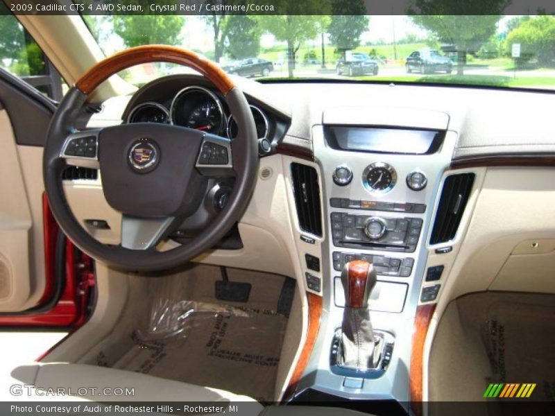 Crystal Red / Cashmere/Cocoa 2009 Cadillac CTS 4 AWD Sedan