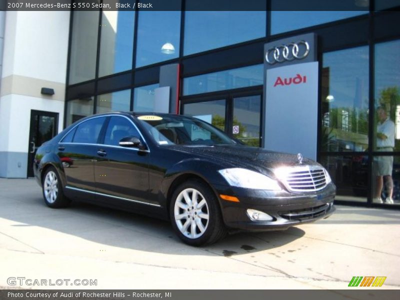 Black / Black 2007 Mercedes-Benz S 550 Sedan