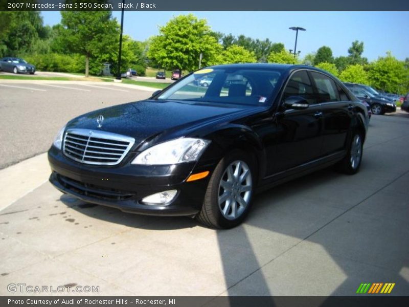 Black / Black 2007 Mercedes-Benz S 550 Sedan