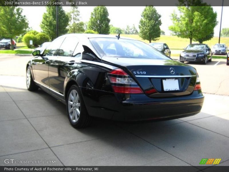 Black / Black 2007 Mercedes-Benz S 550 Sedan