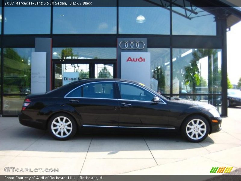 Black / Black 2007 Mercedes-Benz S 550 Sedan