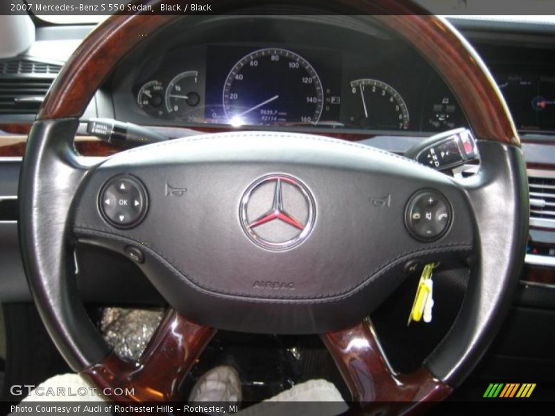Black / Black 2007 Mercedes-Benz S 550 Sedan
