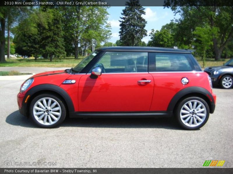 Chili Red / Grey/Carbon Black 2010 Mini Cooper S Hardtop