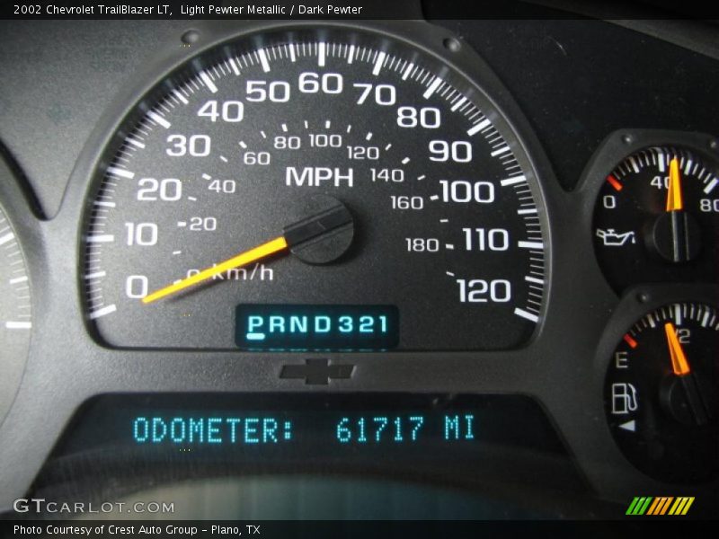 Light Pewter Metallic / Dark Pewter 2002 Chevrolet TrailBlazer LT