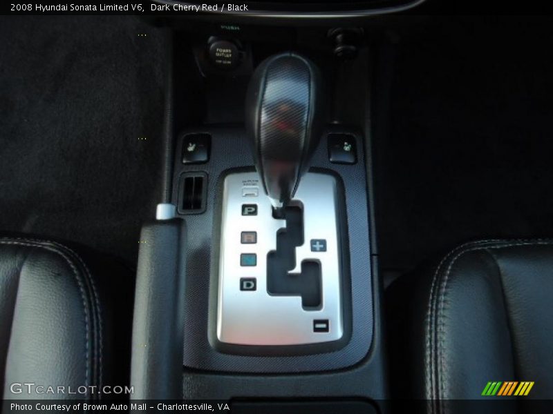 Dark Cherry Red / Black 2008 Hyundai Sonata Limited V6