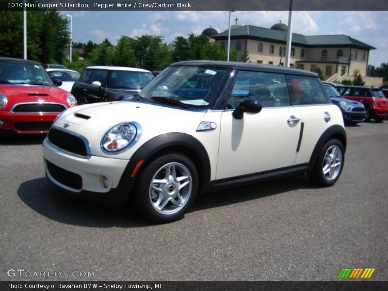 Pepper White / Grey/Carbon Black 2010 Mini Cooper S Hardtop