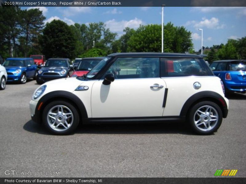 Pepper White / Grey/Carbon Black 2010 Mini Cooper S Hardtop