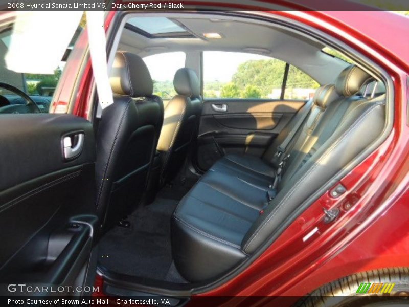 Dark Cherry Red / Black 2008 Hyundai Sonata Limited V6