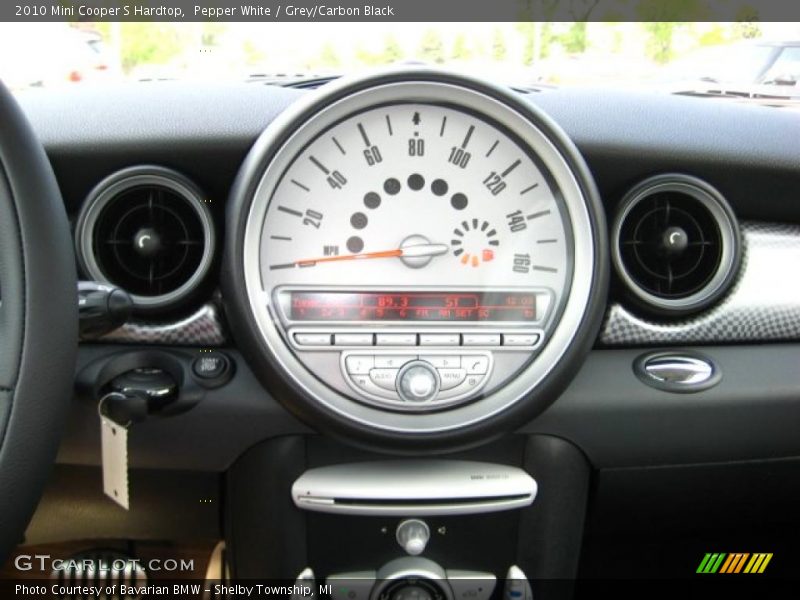 Pepper White / Grey/Carbon Black 2010 Mini Cooper S Hardtop