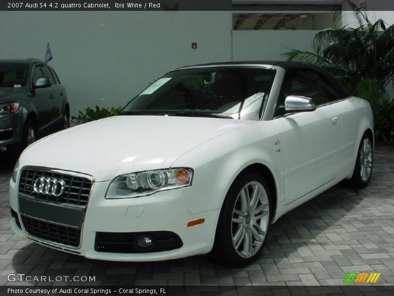 Ibis White / Red 2007 Audi S4 4.2 quattro Cabriolet