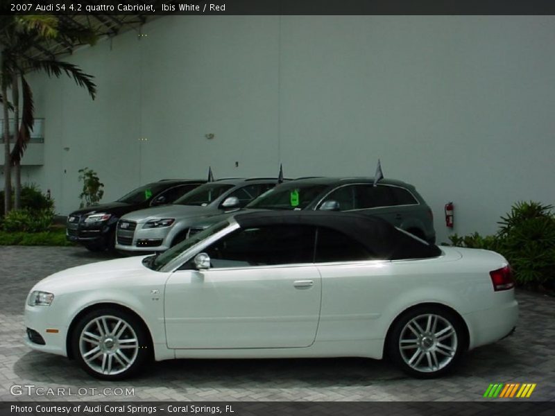 Ibis White / Red 2007 Audi S4 4.2 quattro Cabriolet