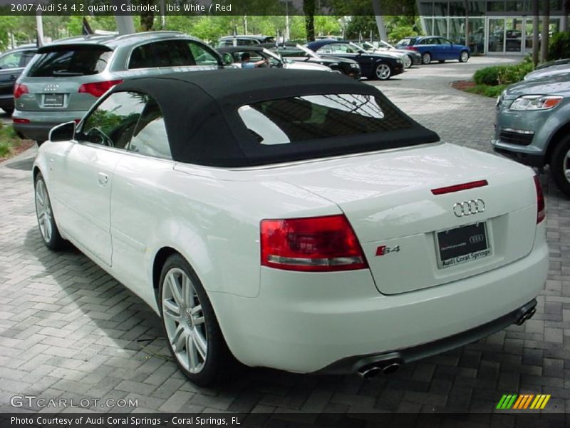Ibis White / Red 2007 Audi S4 4.2 quattro Cabriolet