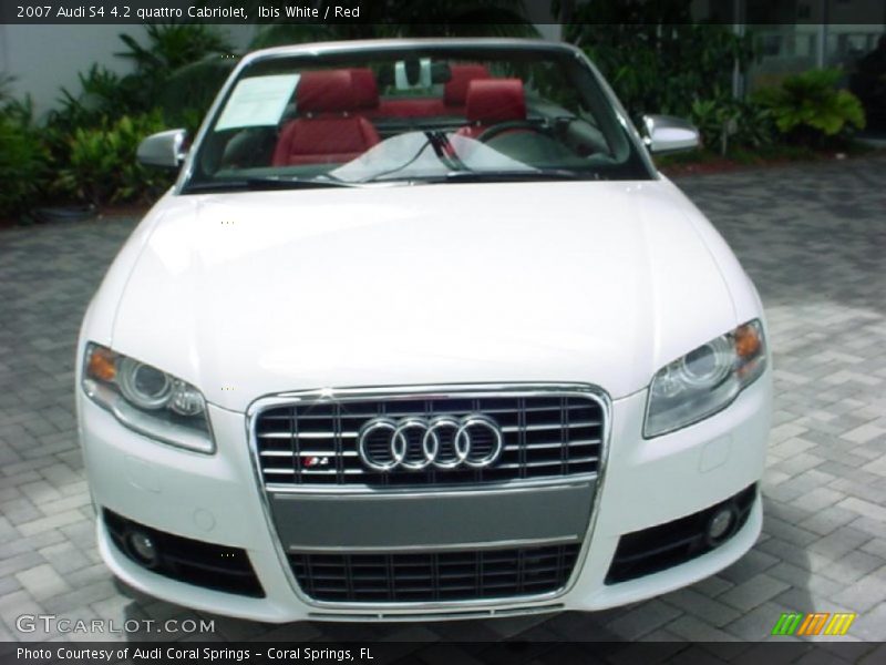 Ibis White / Red 2007 Audi S4 4.2 quattro Cabriolet