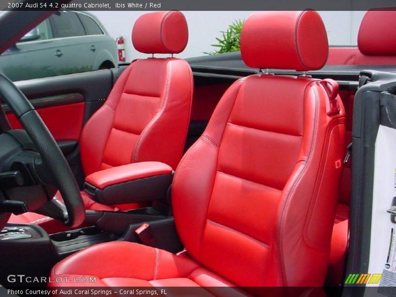 Ibis White / Red 2007 Audi S4 4.2 quattro Cabriolet