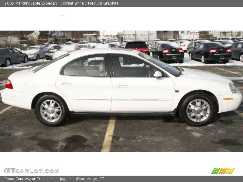 Vibrant White / Medium Graphite 2005 Mercury Sable LS Sedan