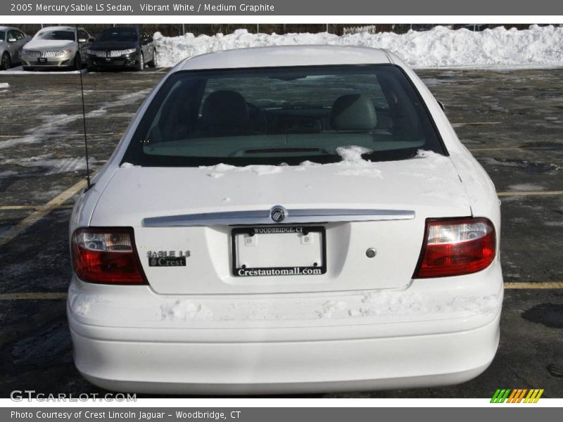 Vibrant White / Medium Graphite 2005 Mercury Sable LS Sedan