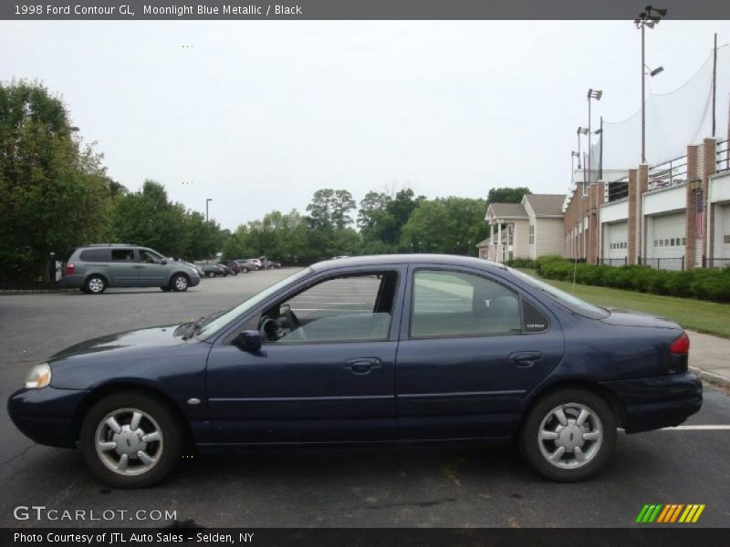 Moonlight Blue Metallic / Black 1998 Ford Contour GL