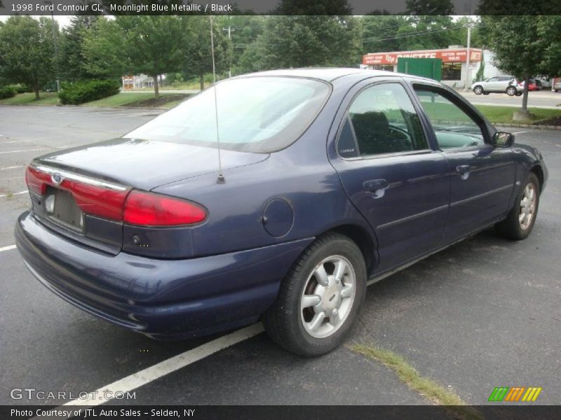 Moonlight Blue Metallic / Black 1998 Ford Contour GL