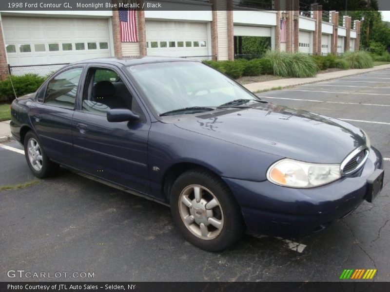 Moonlight Blue Metallic / Black 1998 Ford Contour GL
