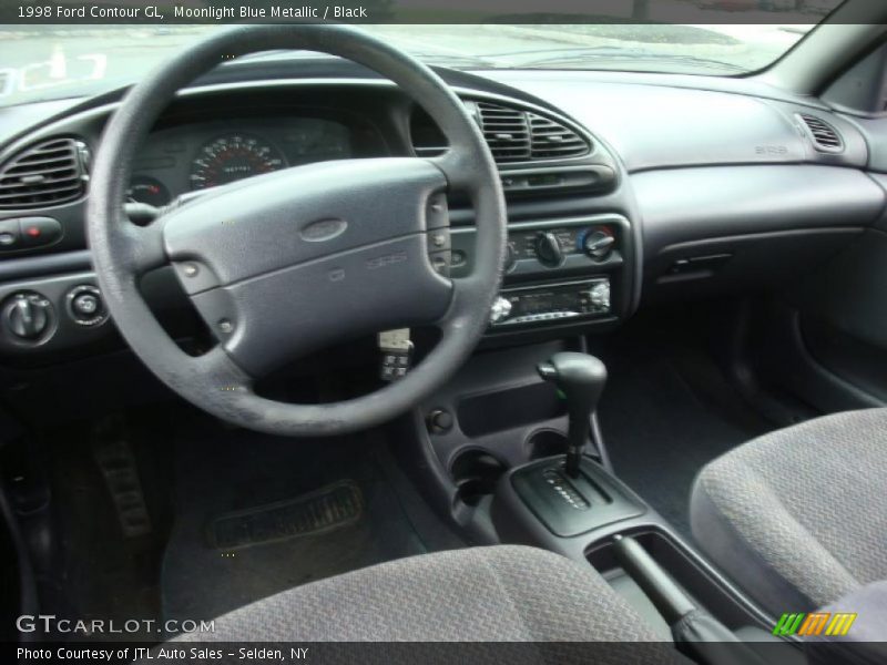Moonlight Blue Metallic / Black 1998 Ford Contour GL