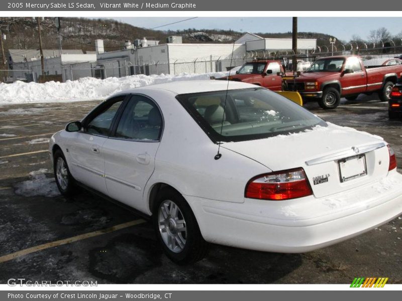 Vibrant White / Medium Graphite 2005 Mercury Sable LS Sedan