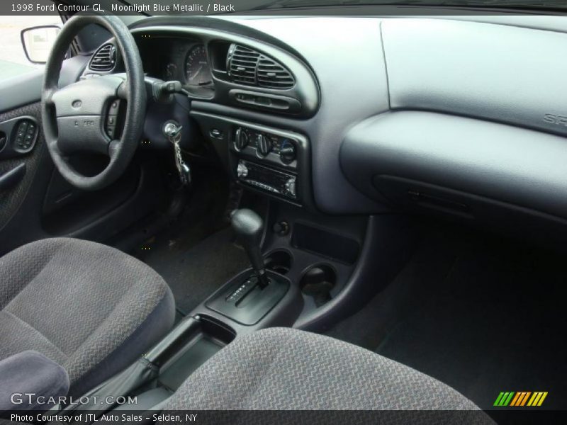 Moonlight Blue Metallic / Black 1998 Ford Contour GL