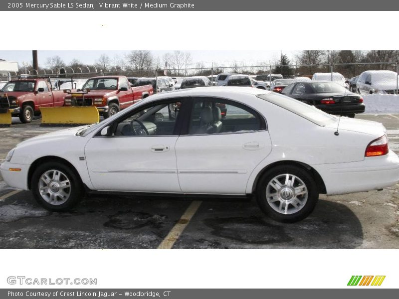 Vibrant White / Medium Graphite 2005 Mercury Sable LS Sedan