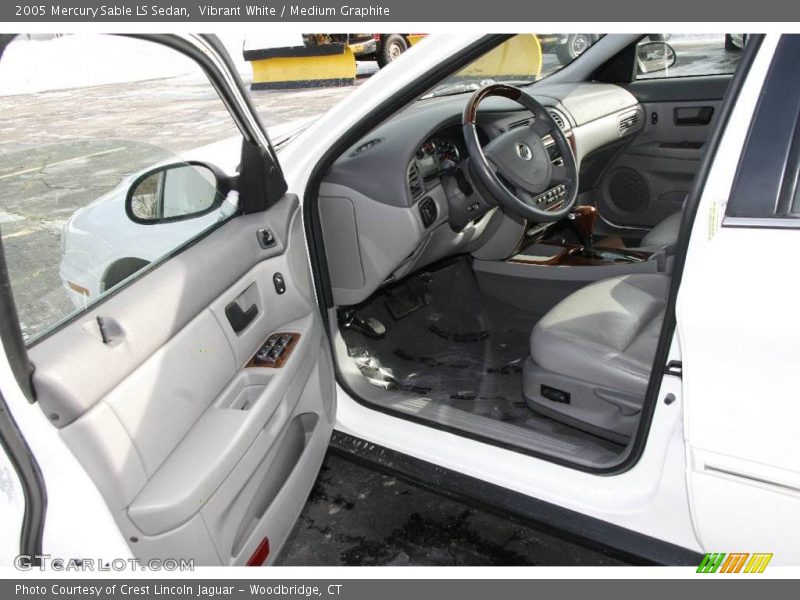 Vibrant White / Medium Graphite 2005 Mercury Sable LS Sedan