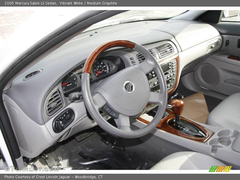 Vibrant White / Medium Graphite 2005 Mercury Sable LS Sedan