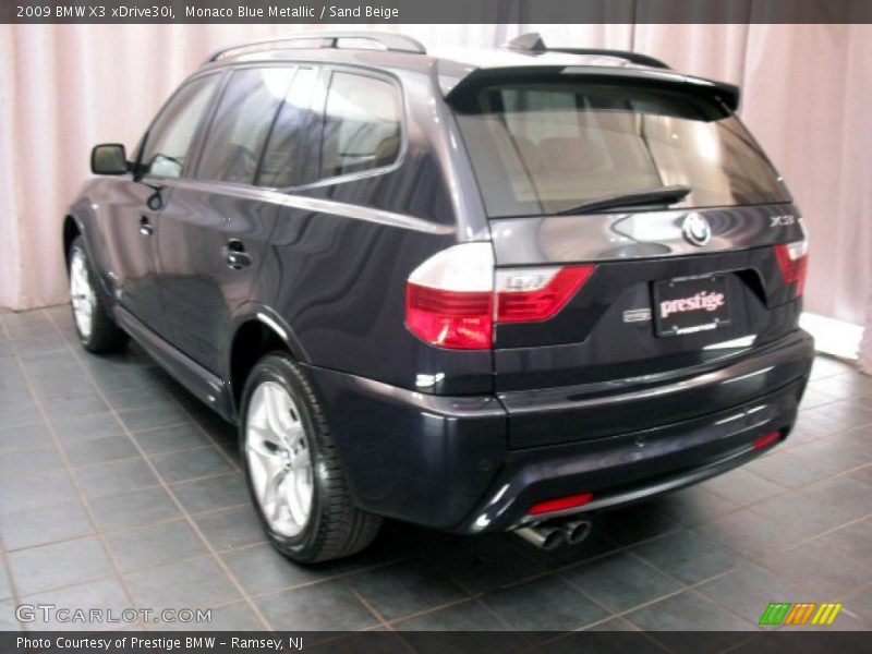 Monaco Blue Metallic / Sand Beige 2009 BMW X3 xDrive30i
