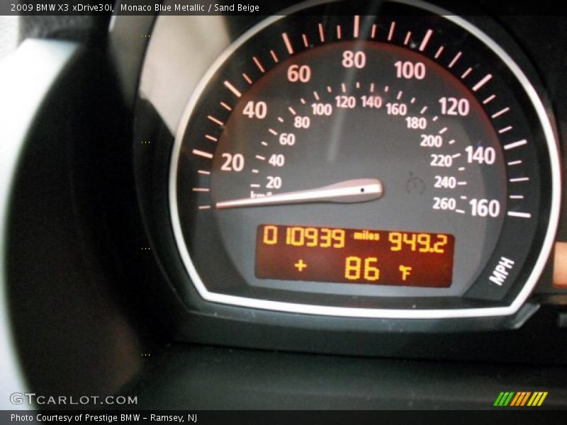 Monaco Blue Metallic / Sand Beige 2009 BMW X3 xDrive30i
