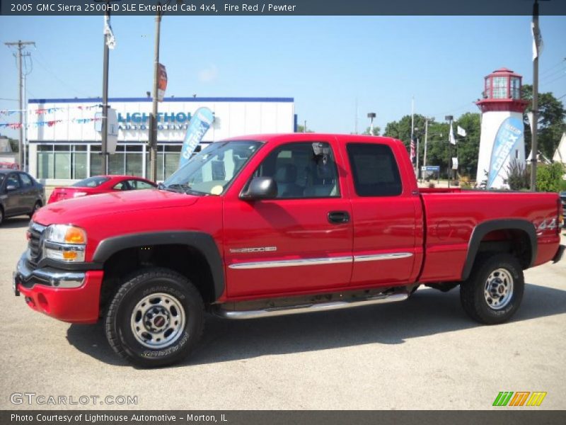 Fire Red / Pewter 2005 GMC Sierra 2500HD SLE Extended Cab 4x4