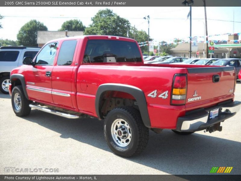 Fire Red / Pewter 2005 GMC Sierra 2500HD SLE Extended Cab 4x4
