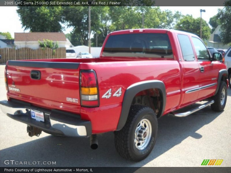 Fire Red / Pewter 2005 GMC Sierra 2500HD SLE Extended Cab 4x4