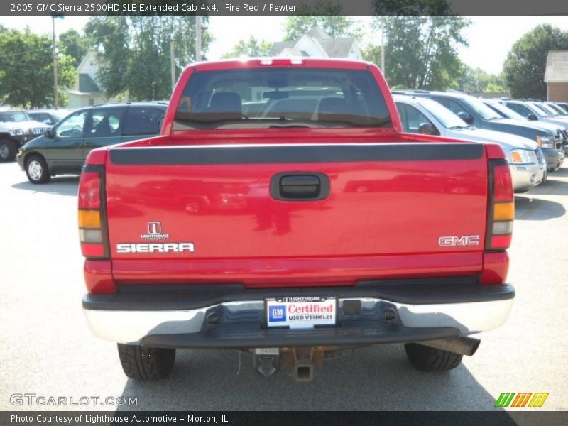 Fire Red / Pewter 2005 GMC Sierra 2500HD SLE Extended Cab 4x4