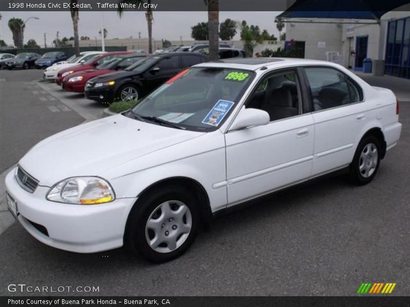 Taffeta White / Gray 1998 Honda Civic EX Sedan