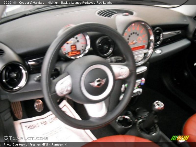 Midnight Black / Lounge Redwood Red Leather 2009 Mini Cooper S Hardtop