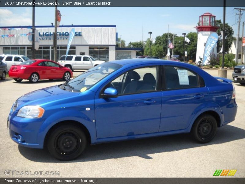 Bright Blue / Charcoal Black 2007 Chevrolet Aveo LS Sedan