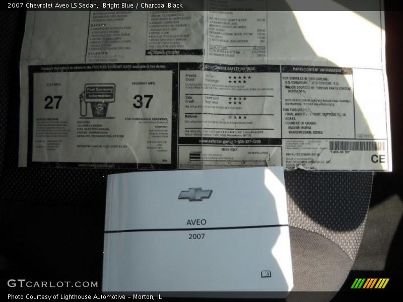 Bright Blue / Charcoal Black 2007 Chevrolet Aveo LS Sedan
