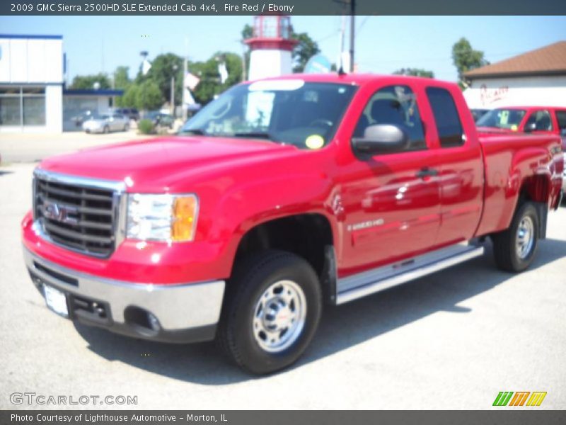 Fire Red / Ebony 2009 GMC Sierra 2500HD SLE Extended Cab 4x4